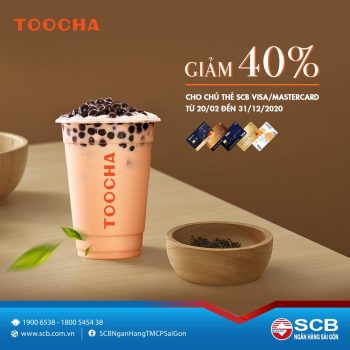 Toocha Toocha giảm 40% cho chủ thẻ SCB - So sánh tài chính