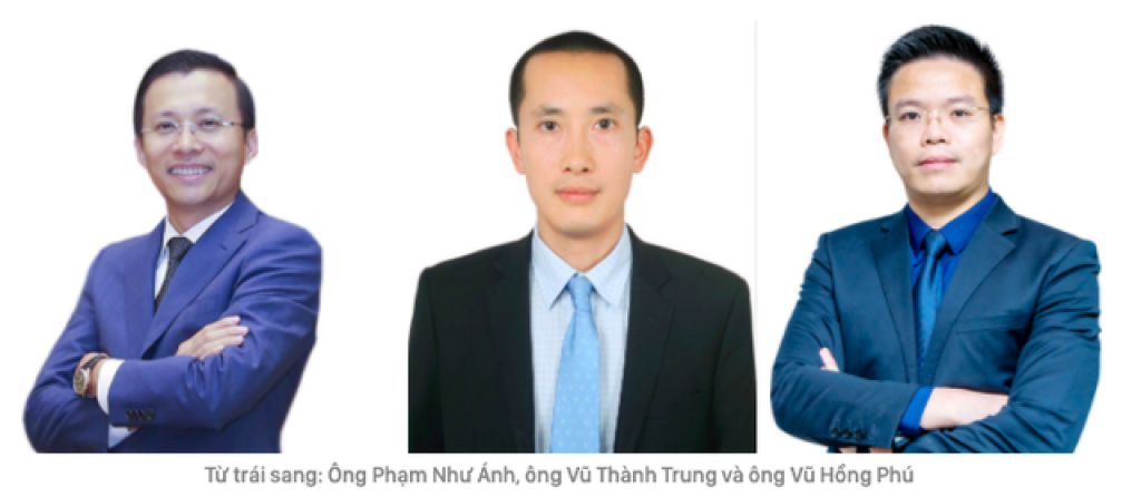 ba thành viên Ban điều hành, đều thuộc thế hệ 8x