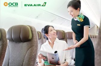 Giảm 5% giá vé máy bay tại EVA Air dành cho tất cả chủ thẻ OCB