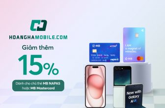 Giảm thêm 15% dành cho chủ thẻ MB NAPAS hoặc MB Mastercard tại cửa hàng HOÀNG HÀ MOBILE