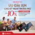 GIẢM GIÁ 10% KHÓA HỌC ONLINE khi thanh toán bằng thẻ VISA SeABank